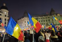 Protest AUR în Capitală: sute de oameni mărșăluiesc spre Piața Victoriei și scandează „Călin Georgescu președinte!”