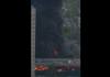 Un incendiu de proporții a izbucnit la Moscova. Circulația pe mai multe rute importante, blocată. Martorii au raportat o explozie înainte de incident