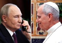 Papa l-a sunat pe Putin și i-a cerut să înceteze focul în Oleșkî, regiunea Herson, astfel încât ajutoarele umanitare să poată fi livrate locuitorilor